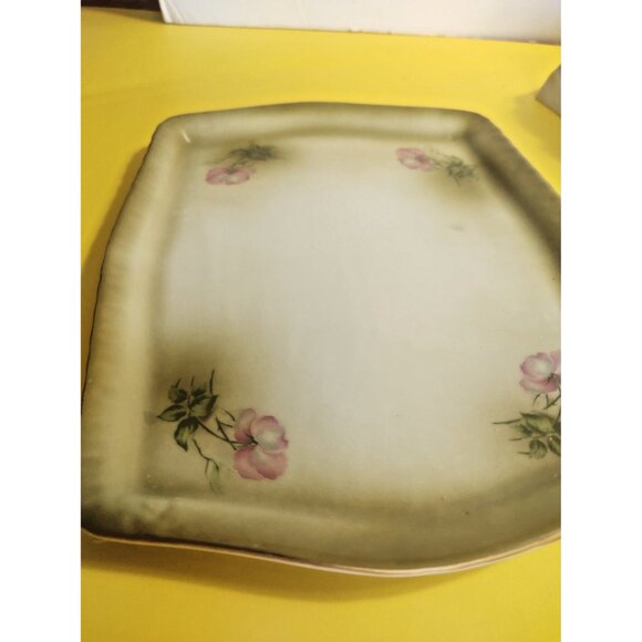 Vintage Nippon hand-painted porcelain covered cheese dish - Picture 7 of 10